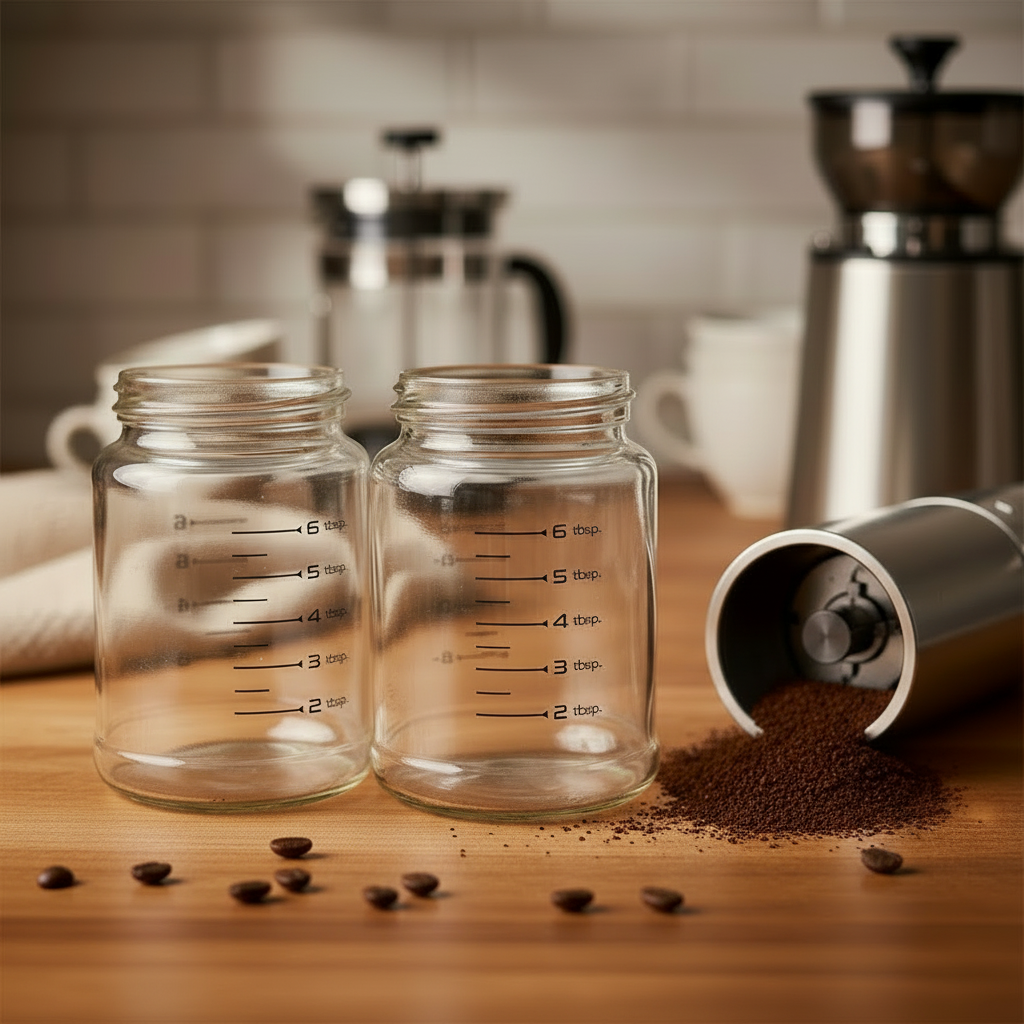 Two Measuring Jars - Spaced Apart