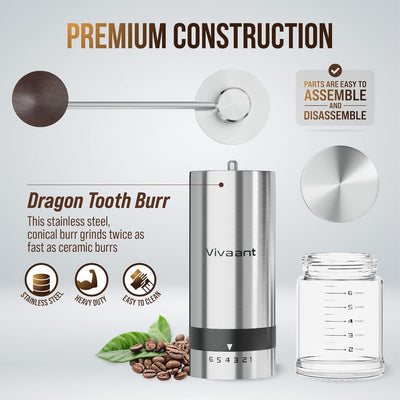 Vivaant Coffee Grinder Manual Capacity 32g