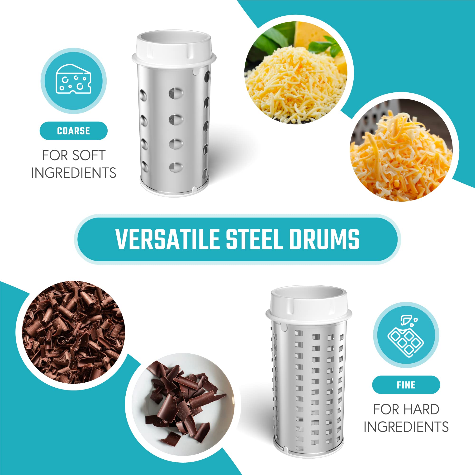 Vivaant Parmesan Cheese Grater Hand Crank