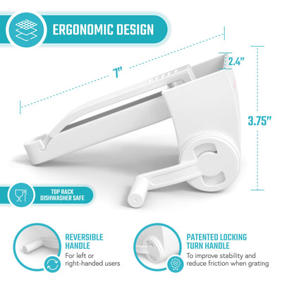 Vivaant Parmesan Cheese Grater Hand Crank