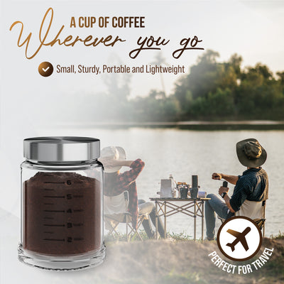 Vivaant Coffee Grinder Manual Capacity 32g - Stainless Steel Conical Burr Coffee Grinder Hand, Manual Coffee Grinder Espresso with Adjustable Settings, Portable Coffee Bean Grinder for French Press